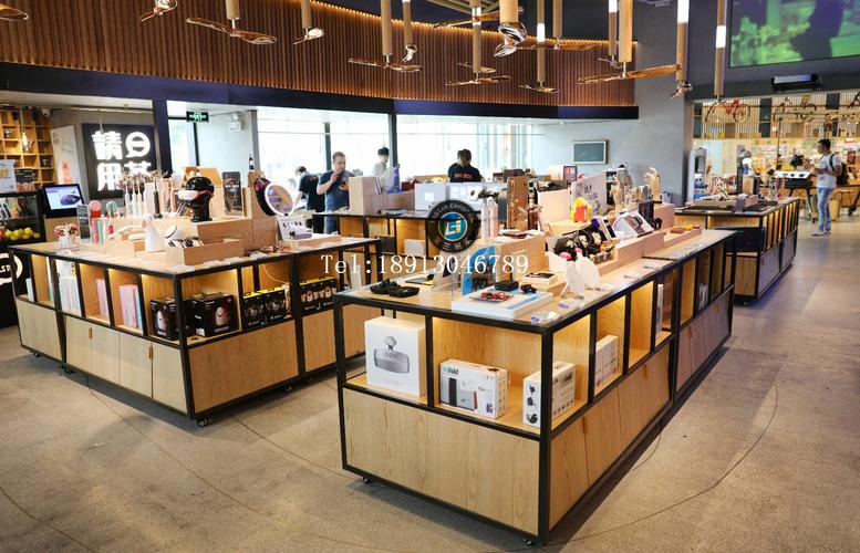 商场数码潮品店设计vr人工智能机器人柜台定制小米华为智能家居